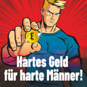 50 Aufkleber „BITCOIN - HARTES GELD FÜR HARTE MÄNNER!“ - Nette Aufkleber