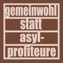 50 Aufkleber „Gemeinwohl statt Asylprofiteure“ - Nette Aufkleber