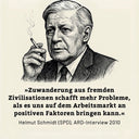 50 Aufkleber „Helmut Schmidt gegen Masseneinwanderung“ - Nette Aufkleber