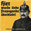 50 Aufkleber „Hier wurde linke Propaganda überklebt!“ - Nette Aufkleber
