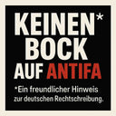 50 Aufkleber „Keinen Bock auf ANTIFA!“ - Nette Aufkleber