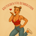 50 Aufkleber „Knutschen für Remigration“ - Nette Aufkleber