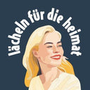 50 Aufkleber „Lächeln für die Heimat“ - Nette Aufkleber