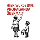 50 Aufkleber „Linke Propaganda übermalt“ - Nette Aufkleber