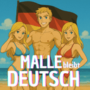 50 Aufkleber „Malle bleibt deutsch!“ - Nette Aufkleber