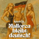 50 Aufkleber „Malle bleibt deutsch!“ - Vintage Edition - Nette Aufkleber