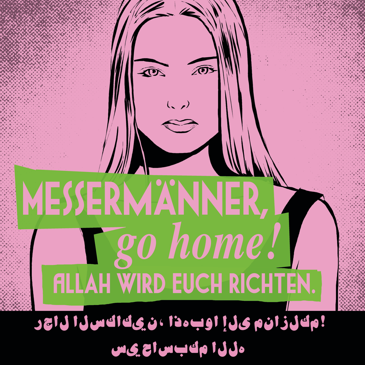 50 Aufkleber „Messermänner“ - Nette Aufkleber