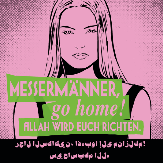 50 Aufkleber „Messermänner“ - Nette Aufkleber