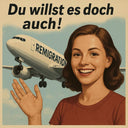 50 Aufkleber „Remigration - Du willst es doch auch!“ - Nette Aufkleber