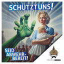 50 Aufkleber „Schützt uns!“ - Wilhelm Kachel - Nette Aufkleber