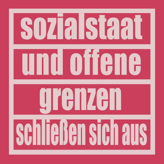 50 Aufkleber „Sozialstaat und offene Grenzen schließen sich aus“ - Nette Aufkleber