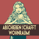 50 Aufkleber „Tilda: Abschieben schafft Wohnraum“ - Nette Aufkleber