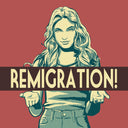 50 Aufkleber „Tilda - Remigration“ - Nette Aufkleber