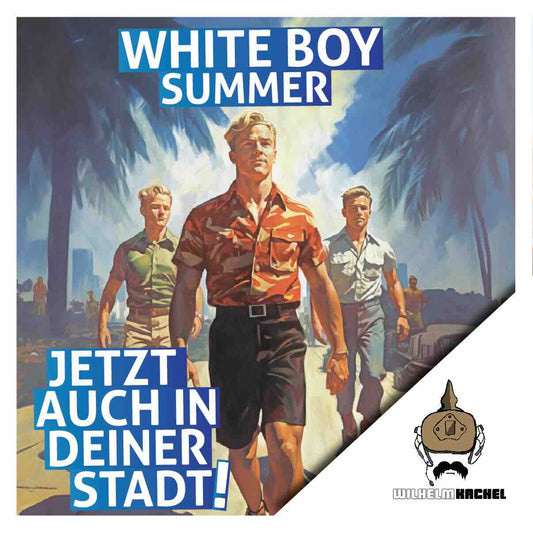 50 Aufkleber „Wilhelm Kachel - White Boy Summer“ - Nette Aufkleber