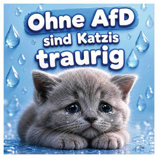 50 Aufkleber „Katzis traurig“