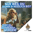50 Aufkleber „dumm&hässlich"