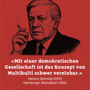 50 Aufkleber „Helmut Schmidt gegen Multikulti“