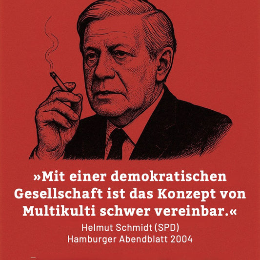 50 Aufkleber „Helmut Schmidt gegen Multikulti“