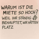 50 Aufkleber „Warum ist die Miete so hoch?“