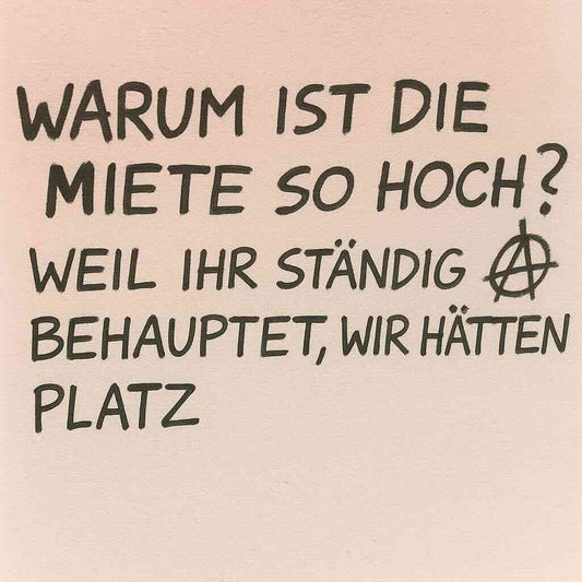 50 Aufkleber „Warum ist die Miete so hoch?“