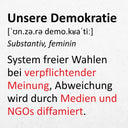 50 Aufkleber „Unsere Demokratie“