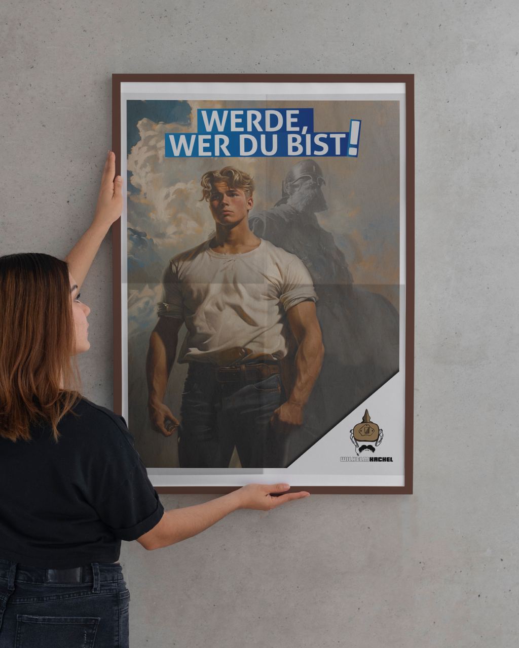 Poster „Werde, wer du bist!“ - Wilhelm Kachel - Nette Aufkleber
