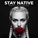 50 Aufkleber „stay native“